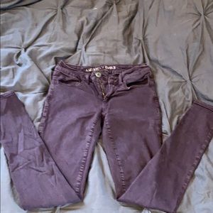 Maroon/ purple American Eagle Jeggings